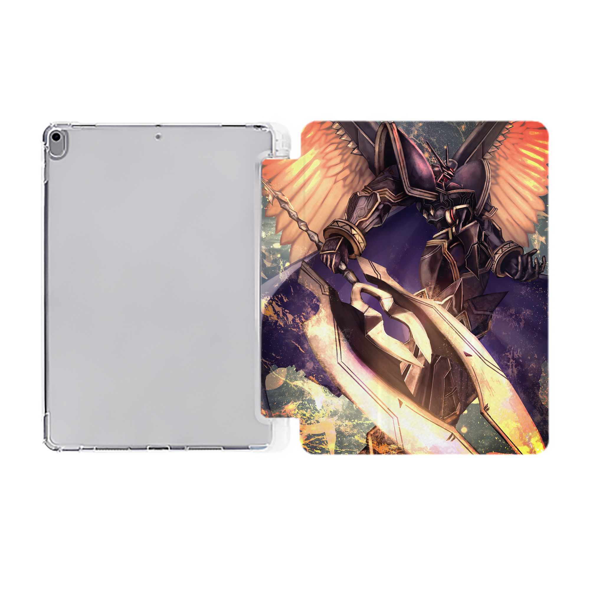 （画像用） Digimon デジタルモンスター/デジモン IPad ケース ペン収納付き 三つ折りスタンド PUレザー×シリコン 対応機種9.5/10.5/10.9インチ